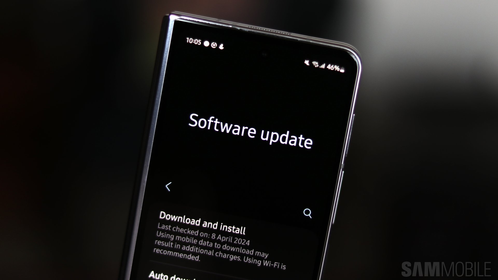 software update (galaxy z fold 5)